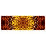 Abstract Gold Mandala Yellow Banner and Sign 12  x 4  Front