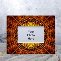 Abstract Gold Mandala Yellow White Tabletop Photo Frame 4 x6 