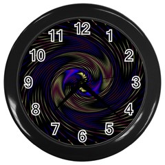 Manadala Twirl Abstract Wall Clock (black) by Semog4