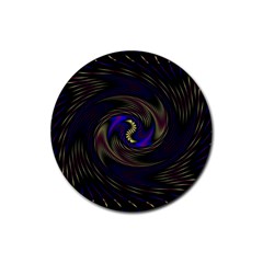 Manadala Twirl Abstract Rubber Coaster (round) by Semog4