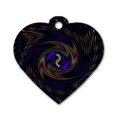 Manadala Twirl Abstract Dog Tag Heart (one Side) by Semog4