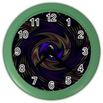 Manadala Twirl Abstract Color Wall Clock Front