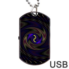 Manadala Twirl Abstract Dog Tag Usb Flash (one Side) by Semog4