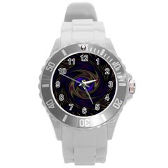 Manadala Twirl Abstract Round Plastic Sport Watch (l) by Semog4