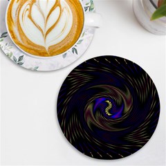 Manadala Twirl Abstract Uv Print Round Tile Coaster by Semog4