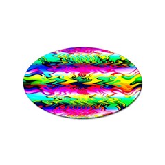 Waves Of Color Sticker Oval (10 Pack) by Semog4