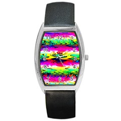 Waves Of Color Barrel Style Metal Watch by Semog4