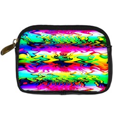 Waves Of Color Digital Camera Leather Case by Semog4