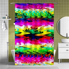 Waves Of Color Shower Curtain 48  X 72  (small)  by Semog4