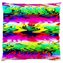 Waves Of Color Large Cushion Case (one Side) by Semog4