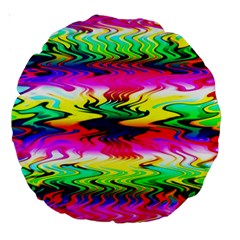 Waves Of Color Large 18  Premium Round Cushions by Semog4