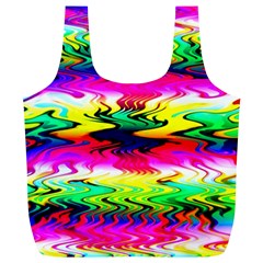 Waves Of Color Full Print Recycle Bag (xl) by Semog4