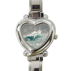 Big Storm Wave Heart Italian Charm Watch by Semog4