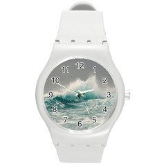 Big Storm Wave Round Plastic Sport Watch (m) by Semog4