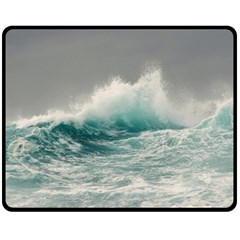 Big Storm Wave Two Sides Fleece Blanket (medium) by Semog4