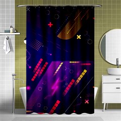 Colorful Abstract Background Creative Digital Art Colorful Geometric Artwork Shower Curtain 48  X 72  (small)  by Semog4