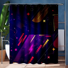 Colorful Abstract Background Creative Digital Art Colorful Geometric Artwork Shower Curtain 60  X 72  (medium)  by Semog4