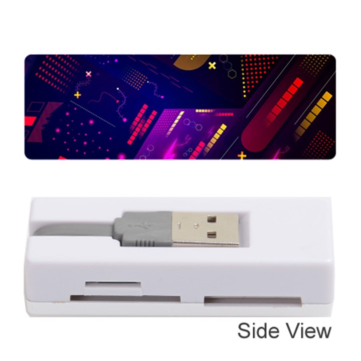 Colorful Abstract Background Creative Digital Art Colorful Geometric Artwork Memory Card Reader (Stick)