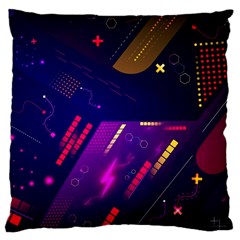 Colorful Abstract Background Creative Digital Art Colorful Geometric Artwork Large Cushion Case (one Side) by Semog4