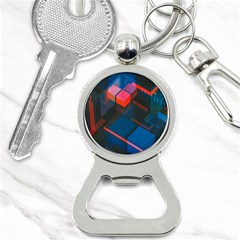 Minimalist Abstract Shaping Abstract Digital Art Minimalism Bottle Opener Key Chain by Semog4