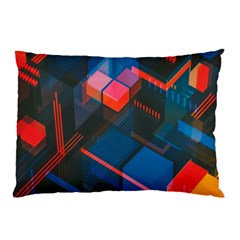 Minimalist Abstract Shaping Abstract Digital Art Minimalism Pillow Case by Semog4