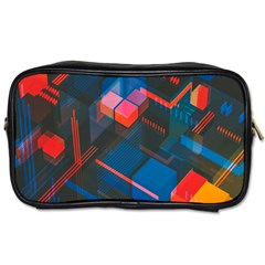 Minimalist Abstract Shaping Abstract Digital Art Minimalism Toiletries Bag (one Side) by Semog4