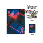 Minimalist Abstract Shaping Abstract Digital Art Minimalism Playing Cards 54 Designs (Mini) Front - Heart9