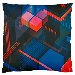 Minimalist Abstract Shaping Abstract Digital Art Minimalism Large Cushion Case (one Side) by Semog4