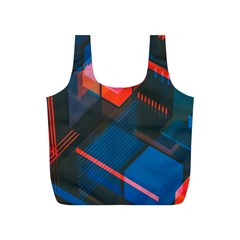 Minimalist Abstract Shaping Abstract Digital Art Minimalism Full Print Recycle Bag (s) by Semog4