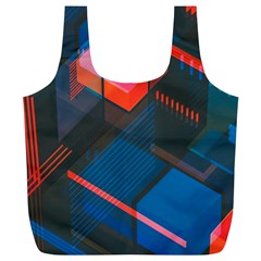 Minimalist Abstract Shaping Abstract Digital Art Minimalism Full Print Recycle Bag (xl) by Semog4