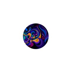 Colorful Waves Abstract Waves Curves Art Abstract Material Material Design 1  Mini Buttons by Semog4