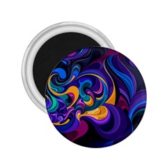 Colorful Waves Abstract Waves Curves Art Abstract Material Material Design 2 25  Magnets by Semog4