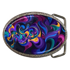 Colorful Waves Abstract Waves Curves Art Abstract Material Material Design Belt Buckles by Semog4