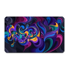 Colorful Waves Abstract Waves Curves Art Abstract Material Material Design Magnet (rectangular) by Semog4