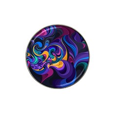 Colorful Waves Abstract Waves Curves Art Abstract Material Material Design Hat Clip Ball Marker (10 Pack) by Semog4