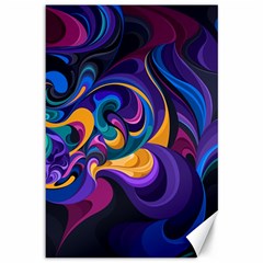 Colorful Waves Abstract Waves Curves Art Abstract Material Material Design Canvas 12  X 18  by Semog4