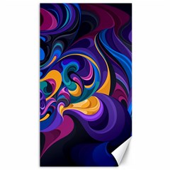 Colorful Waves Abstract Waves Curves Art Abstract Material Material Design Canvas 40  X 72  by Semog4