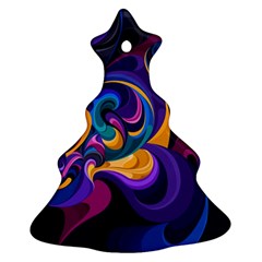 Colorful Waves Abstract Waves Curves Art Abstract Material Material Design Ornament (christmas Tree)  by Semog4