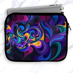 Colorful Waves Abstract Waves Curves Art Abstract Material Material Design Apple Ipad 2/3/4 Zipper Cases by Semog4