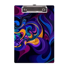 Colorful Waves Abstract Waves Curves Art Abstract Material Material Design A5 Acrylic Clipboard