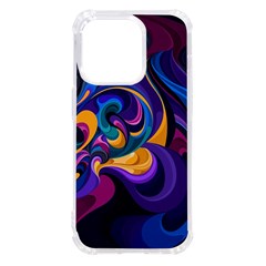 Colorful Waves Abstract Waves Curves Art Abstract Material Material Design Iphone 14 Pro Tpu Uv Print Case by Semog4