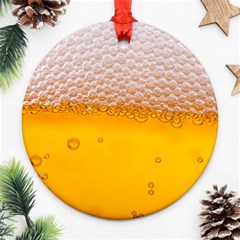 Beer Texture Liquid Bubbles Ornament (round) by Semog4