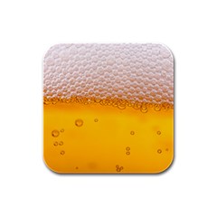 Beer Texture Liquid Bubbles Rubber Square Coaster (4 Pack) by Semog4