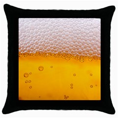 Beer Texture Liquid Bubbles Throw Pillow Case (black) by Semog4