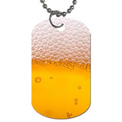 Beer Texture Liquid Bubbles Dog Tag (one Side) by Semog4