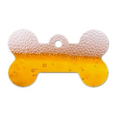 Beer Texture Liquid Bubbles Dog Tag Bone (one Side) by Semog4