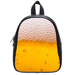 Beer Texture Liquid Bubbles School Bag (small) by Semog4