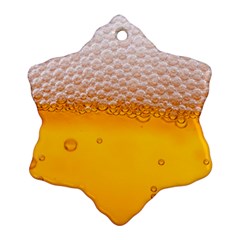 Beer Texture Liquid Bubbles Ornament (snowflake)