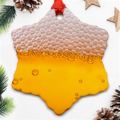 Beer Texture Liquid Bubbles Snowflake Ornament (two Sides) by Semog4