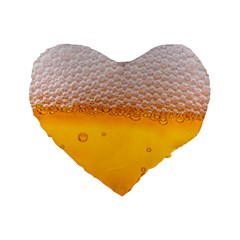 Beer Texture Liquid Bubbles Standard 16  Premium Heart Shape Cushions by Semog4